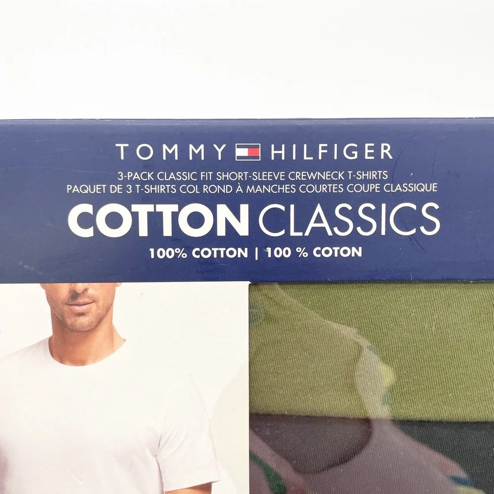 Tommy Hilfiger Mens T Shirt‎ Pack Size Small Classic Preppy Minimalist Clean